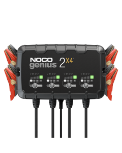 Noco Genius 2X4 Batteriladdare för 6 V och 12 V, 8000 mA (Wet, Gel, MF, CA, EFB, AGM, & Litium-jon)