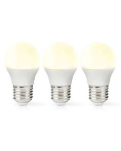 E27 LED kronlampa G45 5W (470lm), 2700K, Varmvit, 3 st.