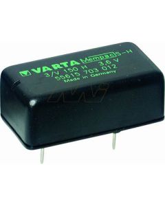 Varta Mempac 3.6 V, 150 mAh PCB Mount Batteri
