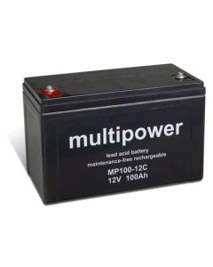 Multipower 12V - 110Ah, förbrukningsbatteri till eldrivna fordon