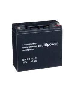 Multipower MP22-12C 12V 22Ah förbrukningsbatteri till golfvagn