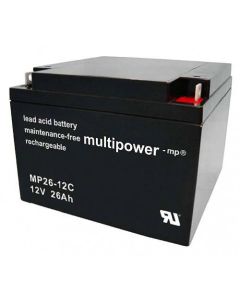 Multipower MP26-12C 12V 26Ah förbrukningsbatteri till golfvagn
