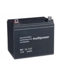 Multipower MP34-12C 12V 34Ah förbrukningsbatteri till eldrivna fordon