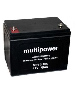 Multipower 12V - 75Ah batteri till eldrivna fordon