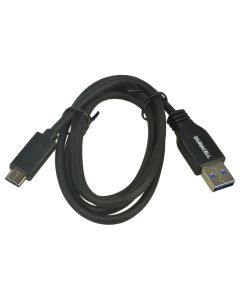 Duracell USB-C laddnings- och datakabel, Svart 1 m