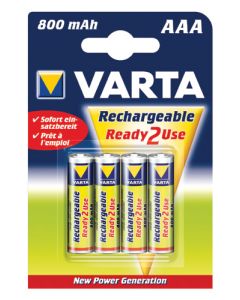 Varta Ready2Use AAA/R03/Micro (4 st.) 800 mAh Uppladdningsbara Batterier.