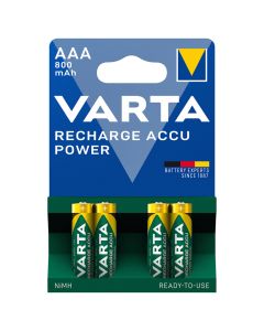Varta Ready2Use AAA/R03/Micro (4 st.) 800 mAh Uppladdningsbara Batterier.