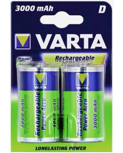 Varta Power Accu D/R20/Mono (2 st.) 3000 mAh Batterier
