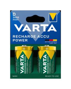 Varta Power Accu D/R20/Mono (2 st.) 3000 mAh Batterier