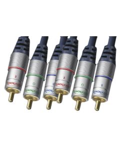 YUV-komponent kabel - 3 x RCA > 3 x RCA (RGB) 75 Ohm (5,0 m)