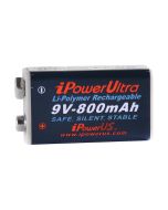 iPowerUS 9V 800 mAh uppladdningsbart Li-Polymer-batteri (1 st.)