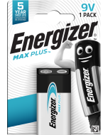 Energizer Max Plus E/9V/6LR61 alkaliskt batteri – 1 st.