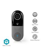 Nedis SmartLife Video-dörrtelefon, Wi-Fi, Grå/Svart
