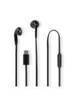 Nedis kablede in-ear-hörlurar med USB-C-kontakt – Svart