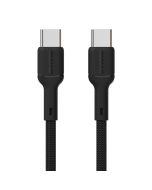 Dudao L9C USB-C 2.0 till USB-C ladd- och datakabel, textil, svart, 2m