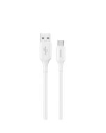 Dudao L2SM USB-A 2.0 till Micro USB ladd- och datakabel, vit, 1,2m