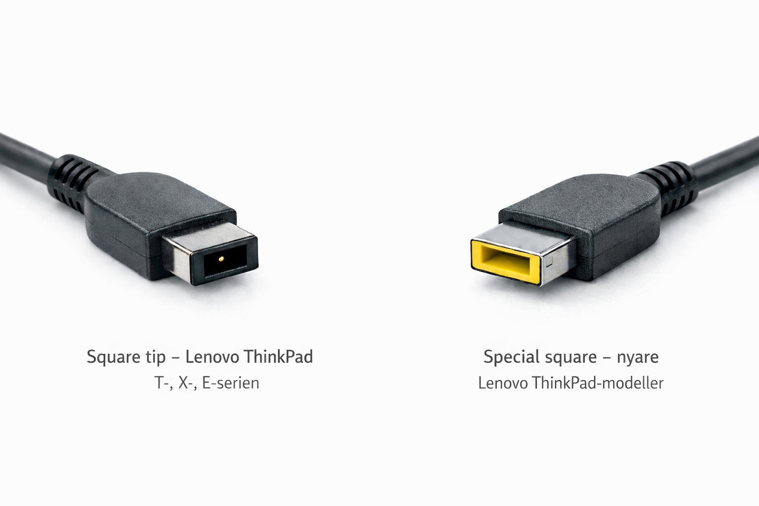 Square tip och Special square kontakt till Lenovo ThinkPad laptops